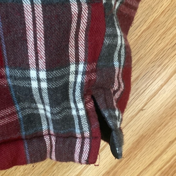 Wrangler Fleece Flannel Sherpa Shacket Mens Jacket Red Plaid cabin Core 2XLT - Picture 7 of 13